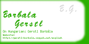 borbala gerstl business card